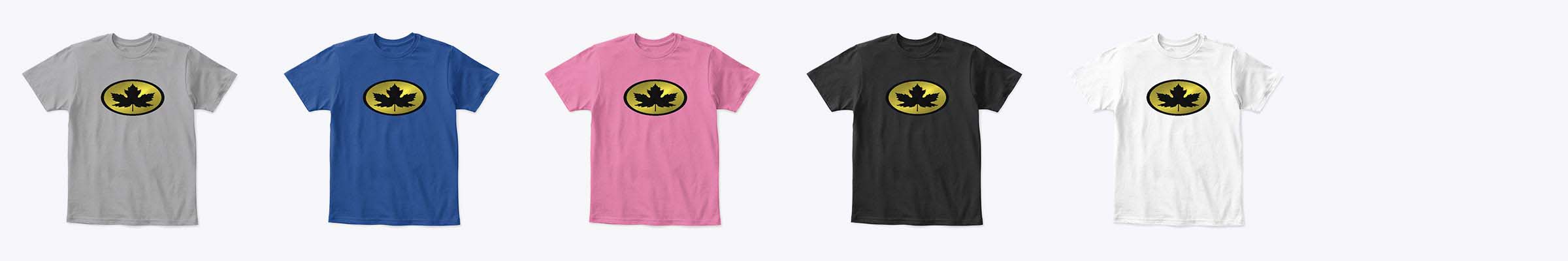 Kid's T Shirt Canada - 'Leaf Man' Black and Gold Logo Canada Clothing Online: Kid's T Shirt Canada - 'Leaf Man' Black and Gold Logo