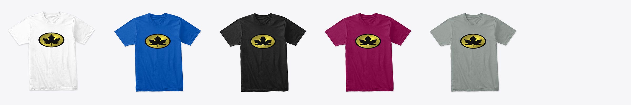 'Leaf Man' Unisex-Men's Canada T Shirt Black and Gold Logo Canada Clothing Online: 'Leaf Man' Unisex-Men's Canada T Shirt Black and Gold Logo