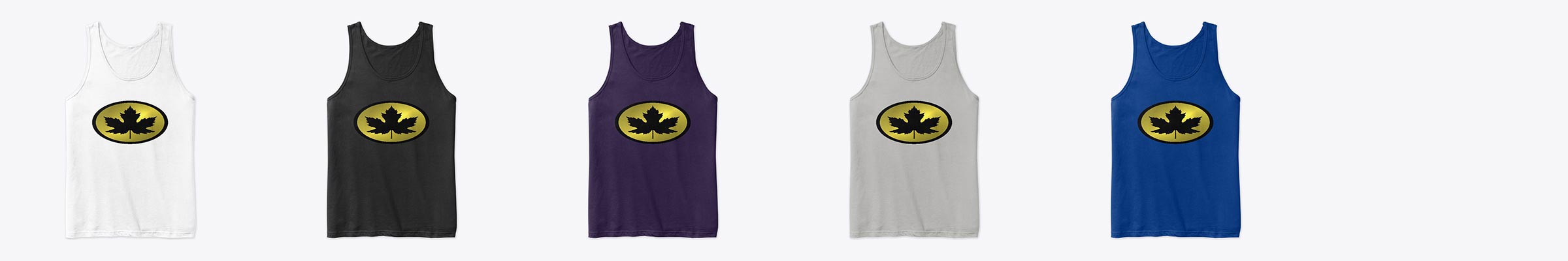 'Leaf Man' Unisex-Men's Tank Top Canada Black and Gold Logo Canada Clothing Online: 'Leaf Man' Unisex-Men's Tank Top Canada Black and Gold Logo