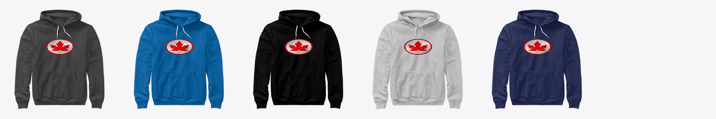 Unisex-Men's Hoodies Canada - 'Leaf Man' Red and Silver Logo Canada Clothing Online: Unisex-Men's Hoodies Canada - 'Leaf Man' Red and Silver Logo