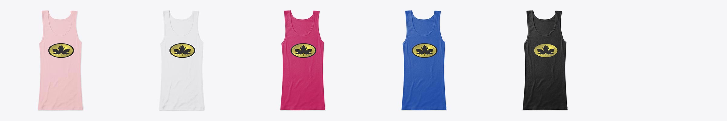 'Leaf Woman' Women's Tank Top Canada Black and Gold Logo Canada Clothing Online: 'Leaf Woman' Women's Tank Top Canada Black and Gold Logo