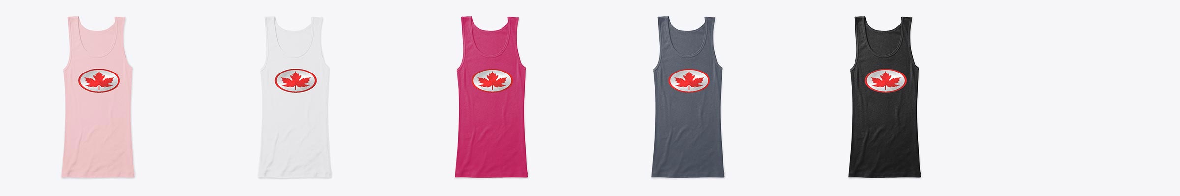 'Leaf Woman' Women's Tank Top Canada Red and Silver Logo Canada Clothing Online: 'Leaf Woman' Women's Tank Top Canada Red and Silver Logo